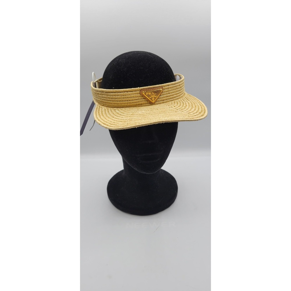 Prada Straw Visor Hat